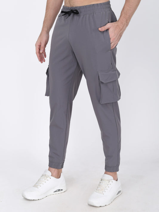 Jeffa Cargo Track Pants in Grey