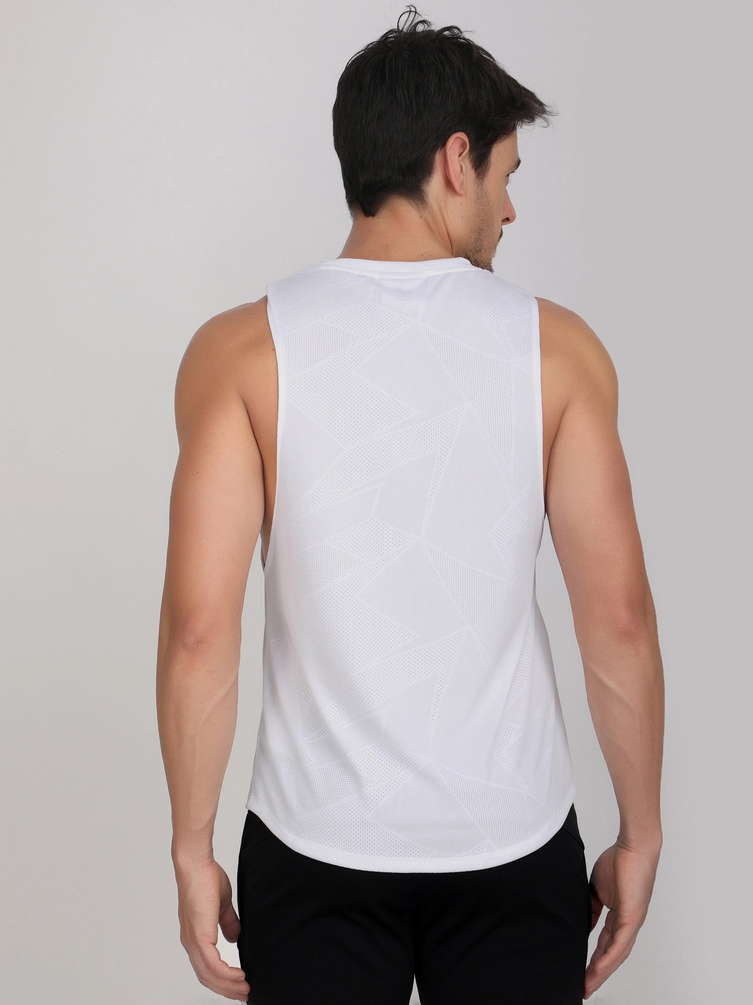 White Deep Cut Training Vest