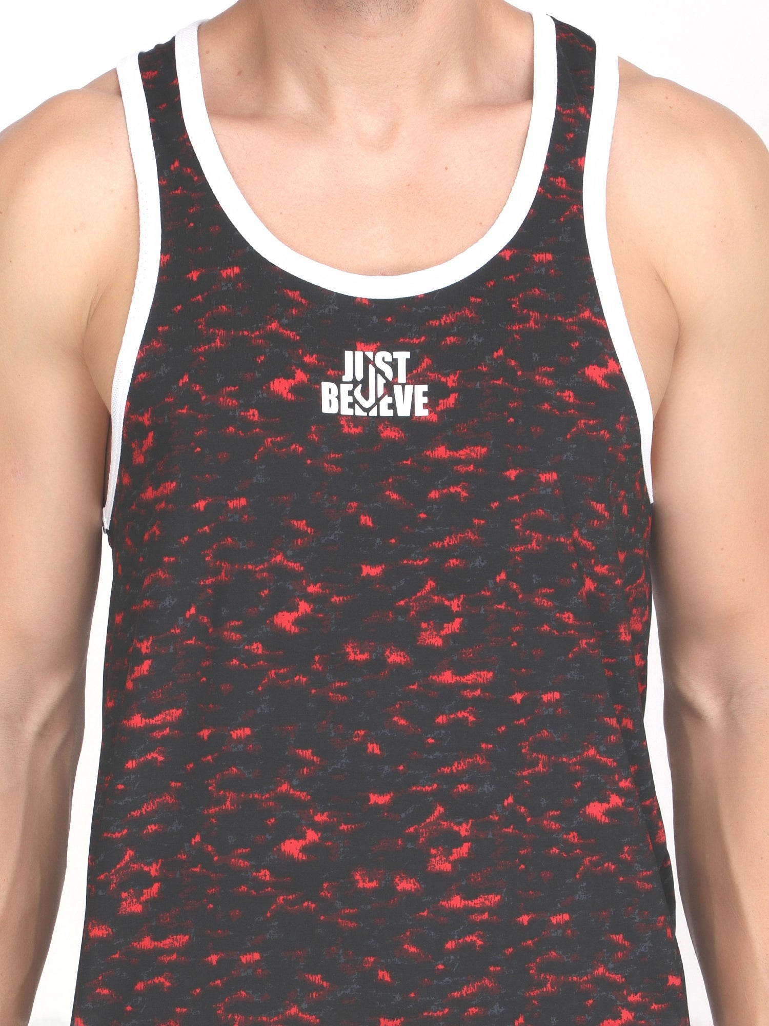 Jeffa Printed Training Vest in Red
