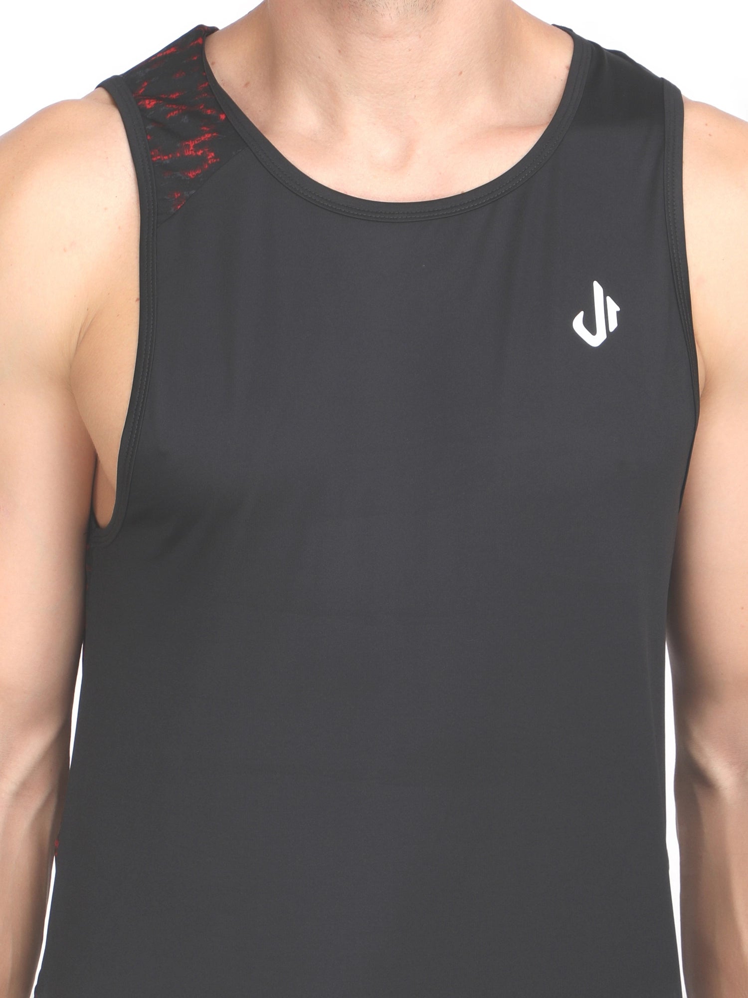 Jeffa Printed Running Vest in Black