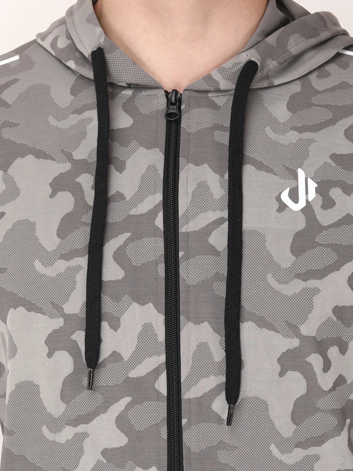 Grey Camo Jacquard Track Jacket