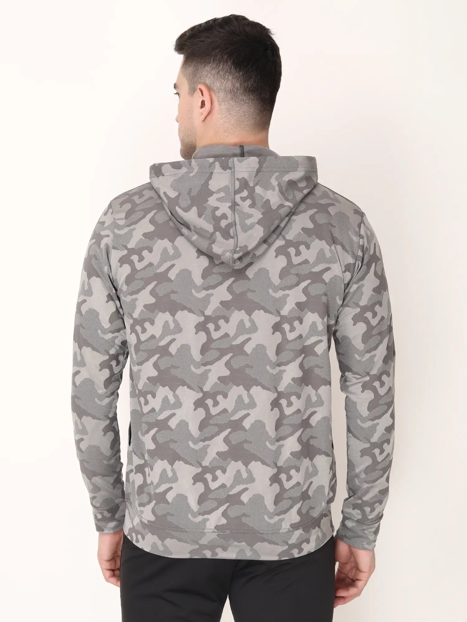 Grey Camo Jacquard Track Jacket