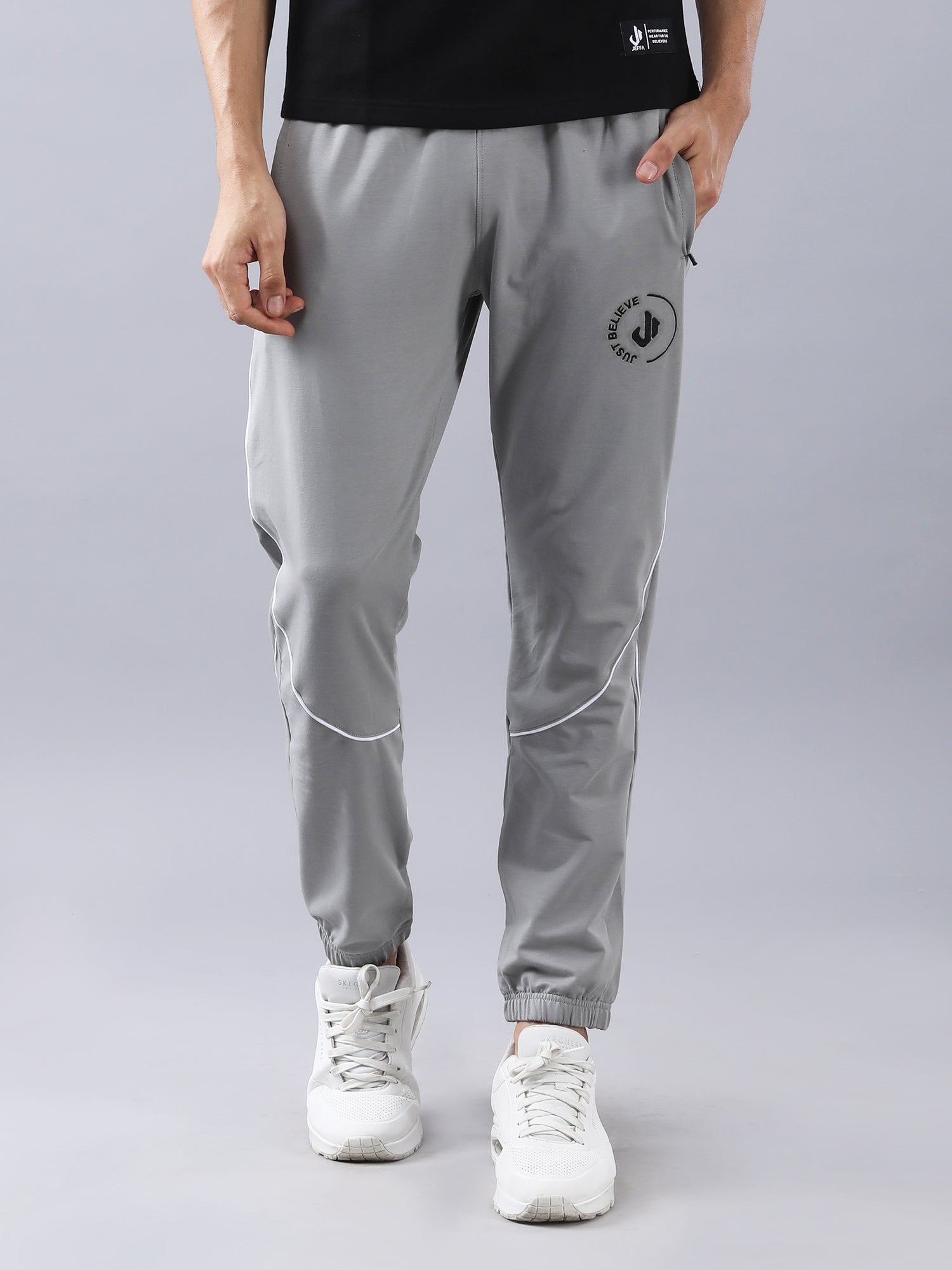 Buy Grey Essential Cotton Track Pants Online – JEFFA