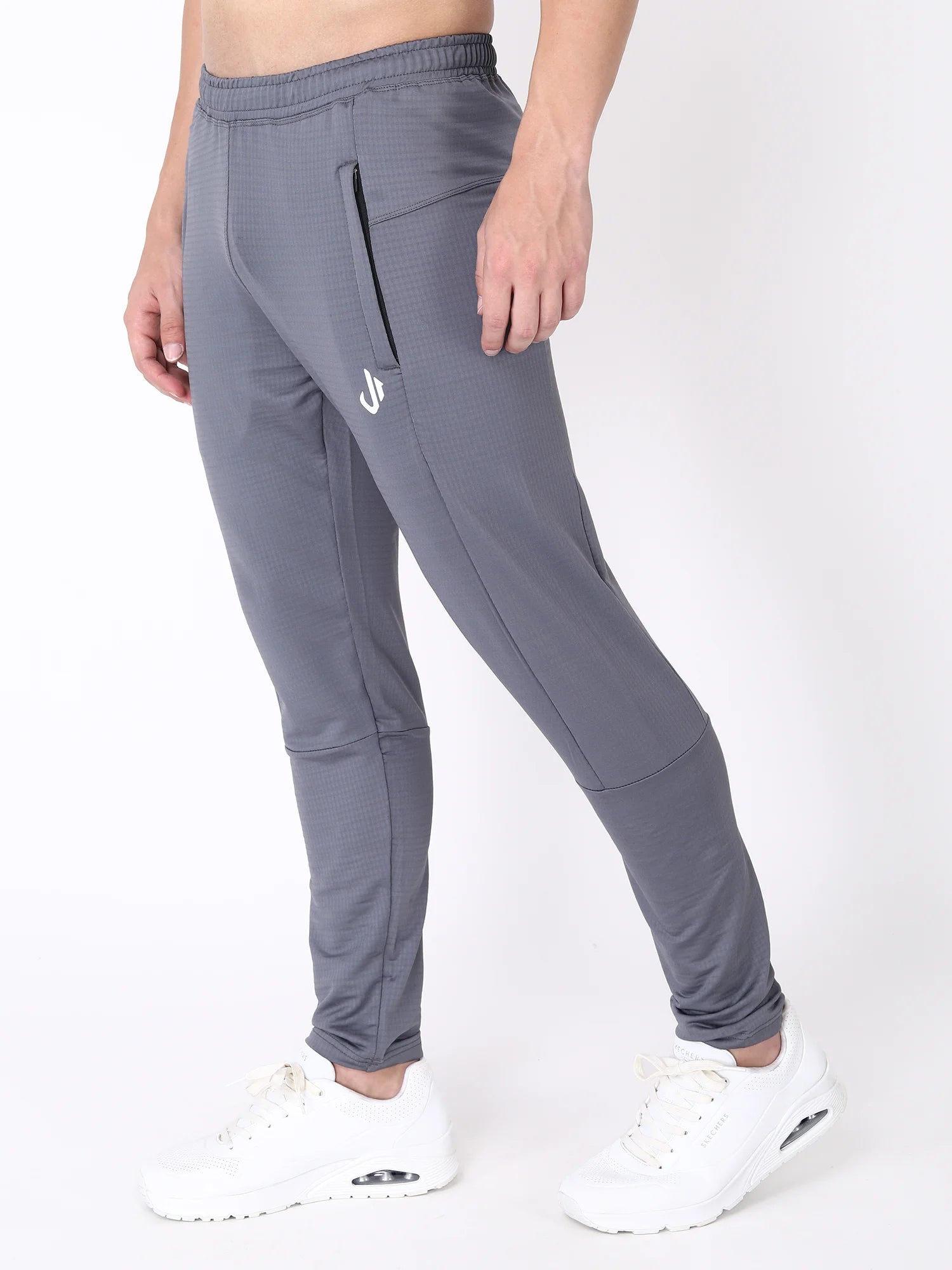 Jeffa Polyester Track Pants in Grey