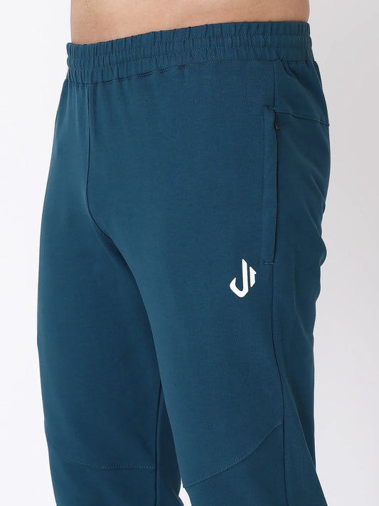 Jeffa Blue Cotton Track Pants