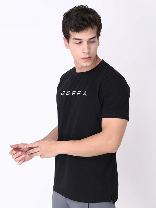 Jeffa Soft Cotton T-shirt in Black