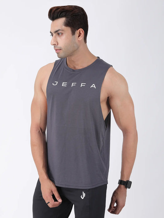 Jeffa Powercore Deep Cut Vest in Grey