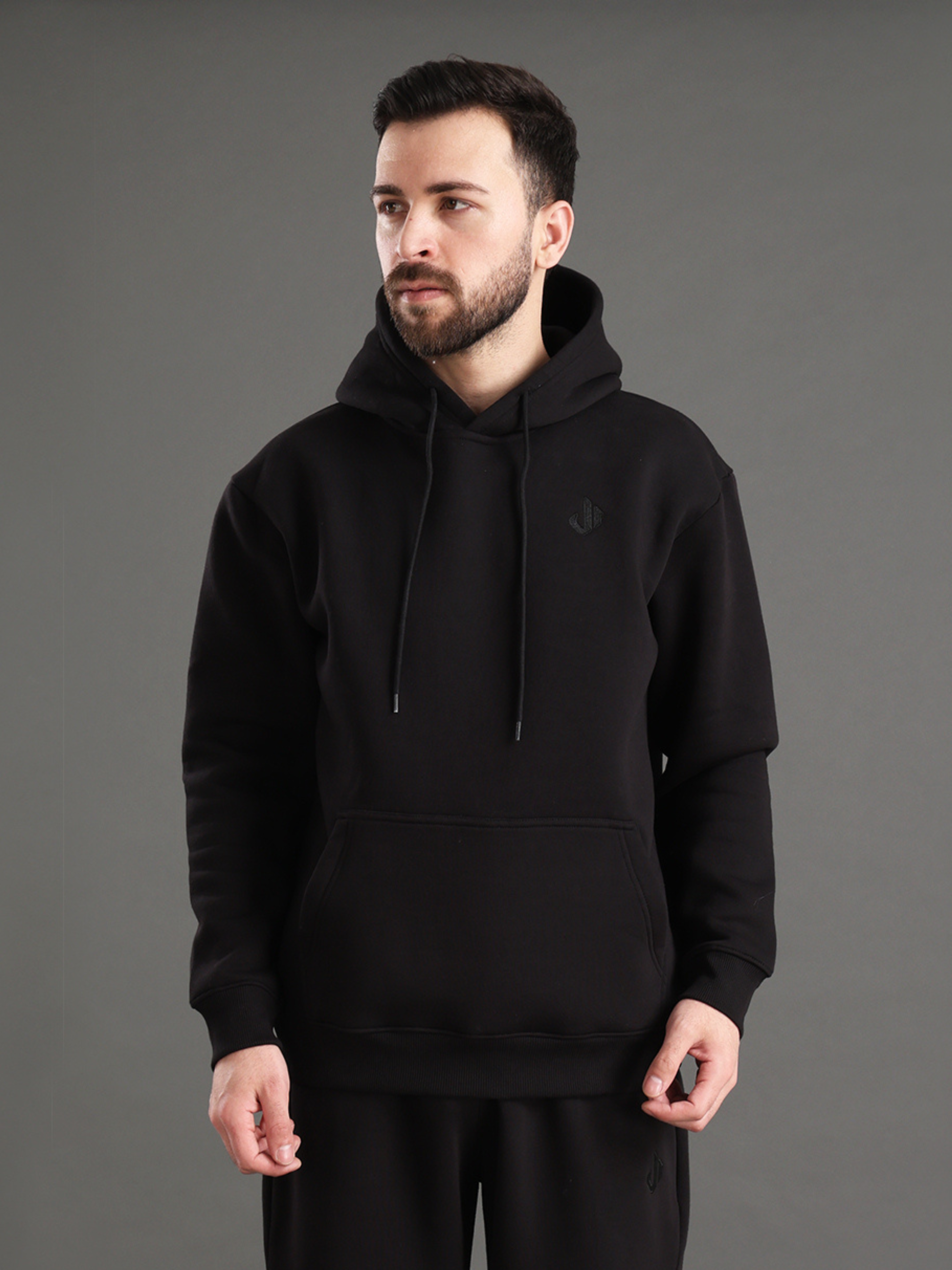 Core Essential Oversized Hoodie ( Black) – JEFFA