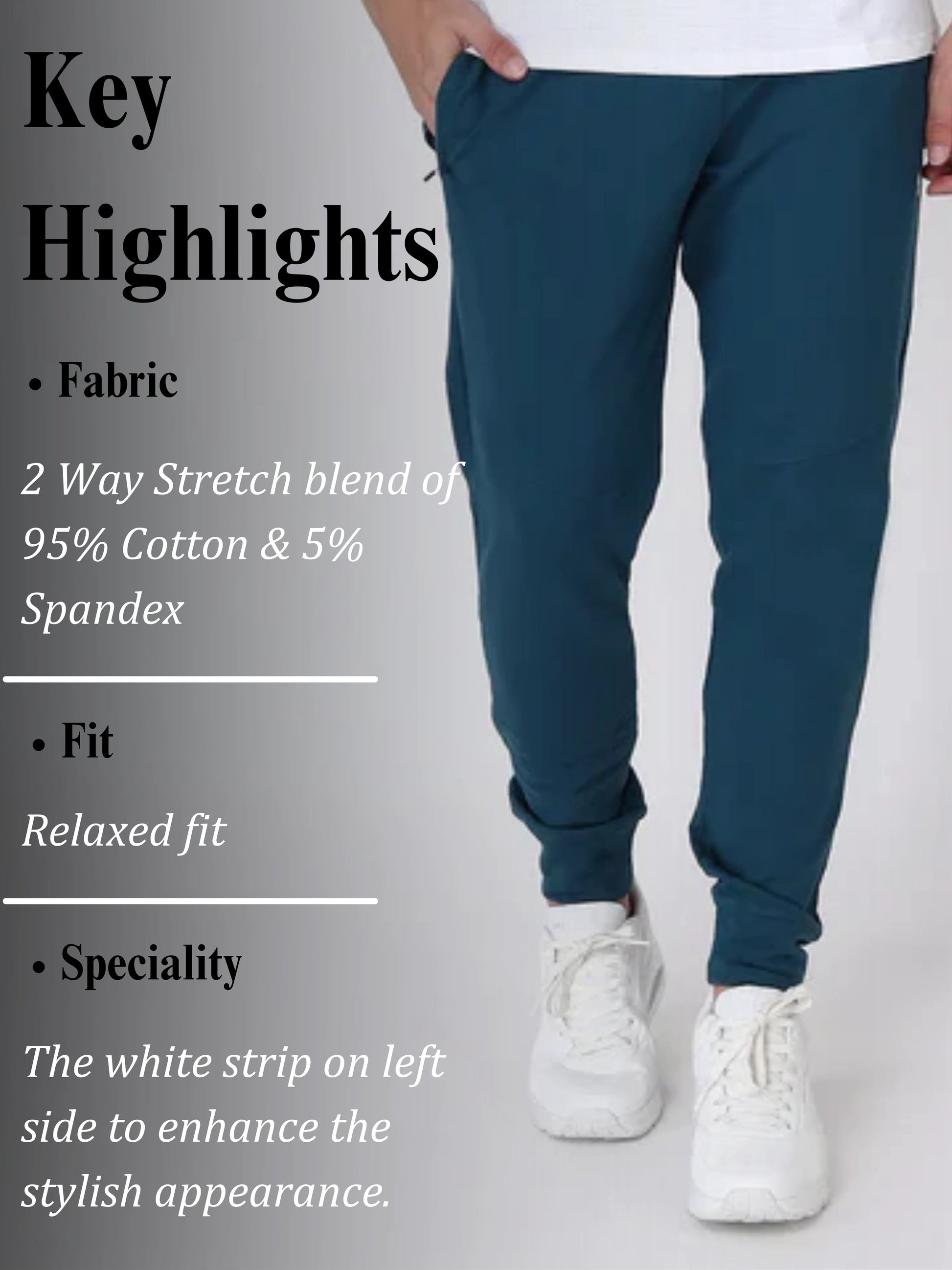Cotton Track Pants Blue Details