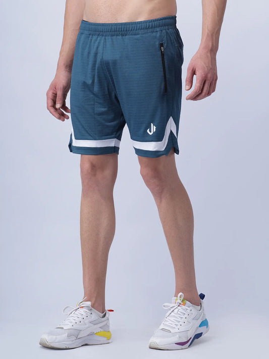 BASIL AND WHITE ATHLETIC TRAINING SHORTS