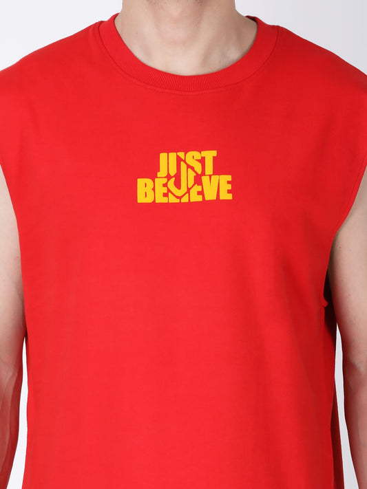 Essential Oversized Active Vest (Red)