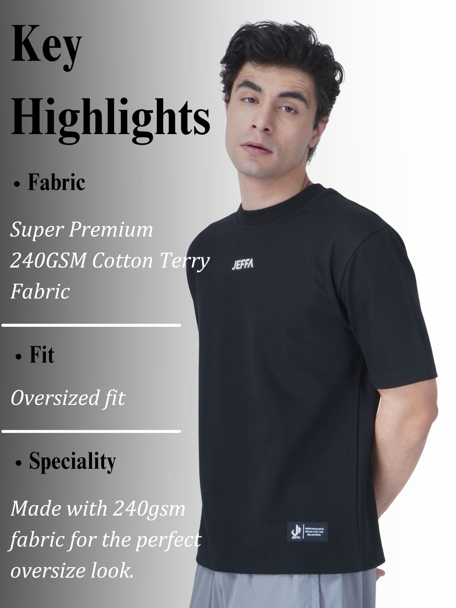 Essential Oversized Tshirt Black Details