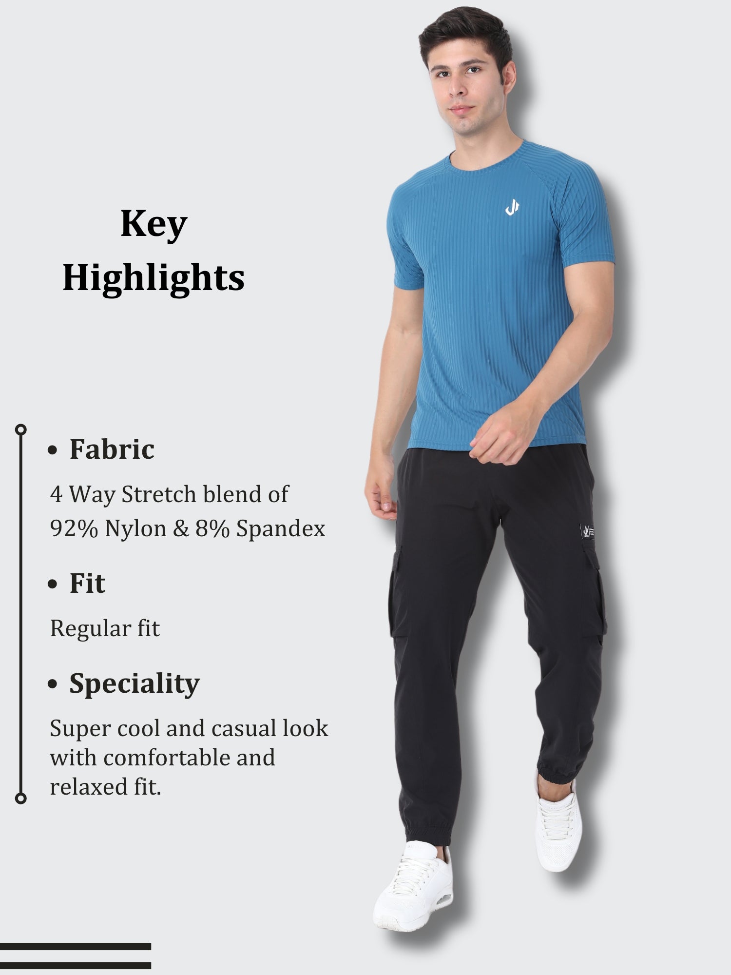 Essential Cargo Pants Black Details