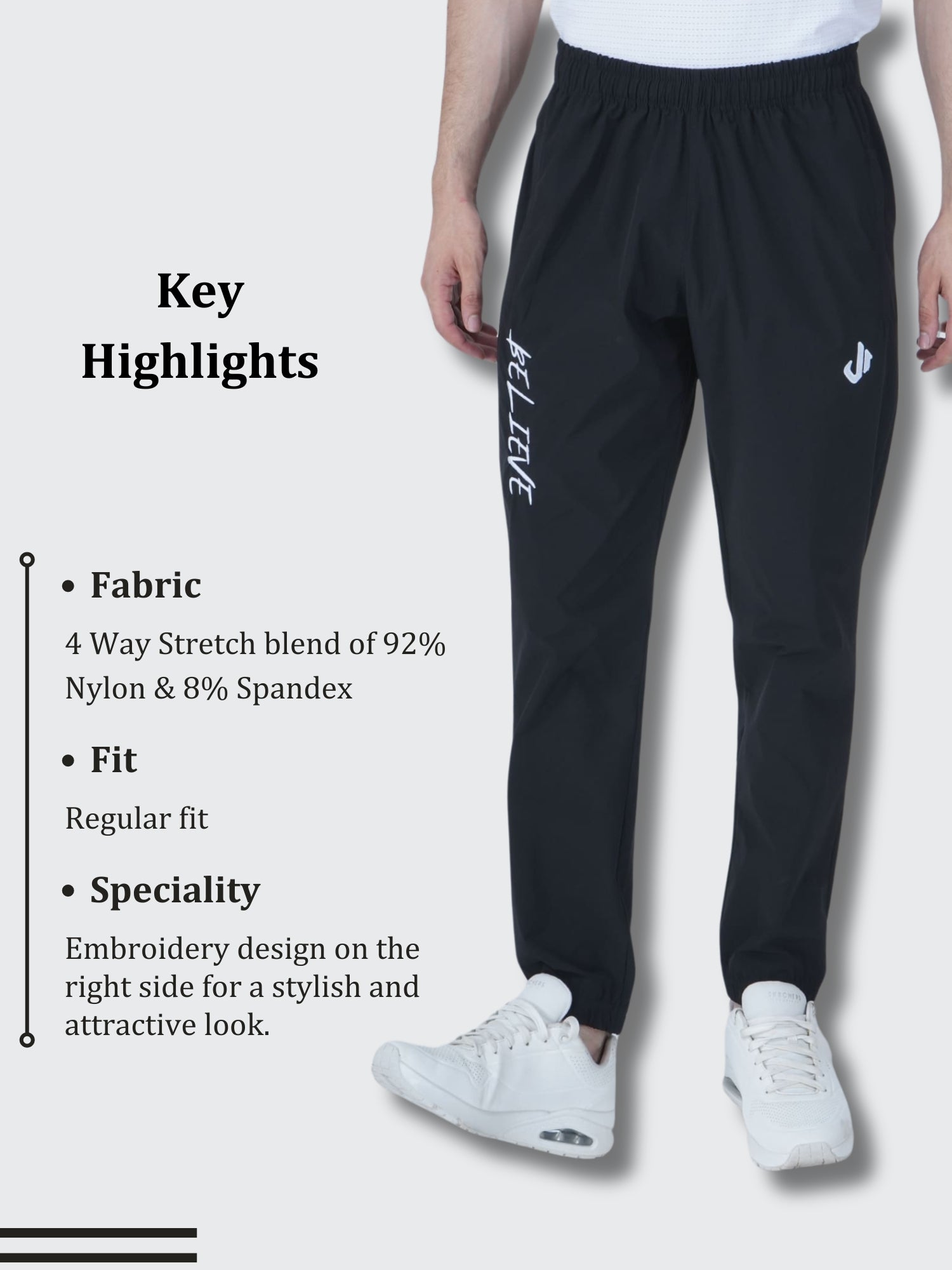 Black Relaxed Fit Jogger Details