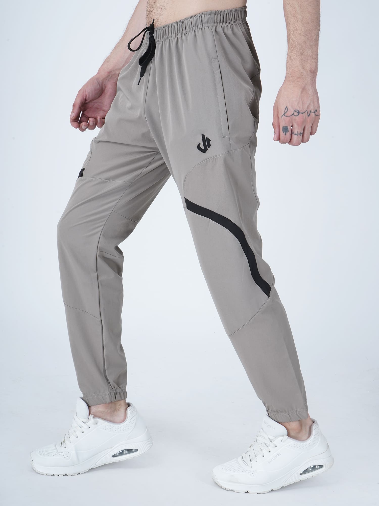 Beige Colour Nylon Jogger