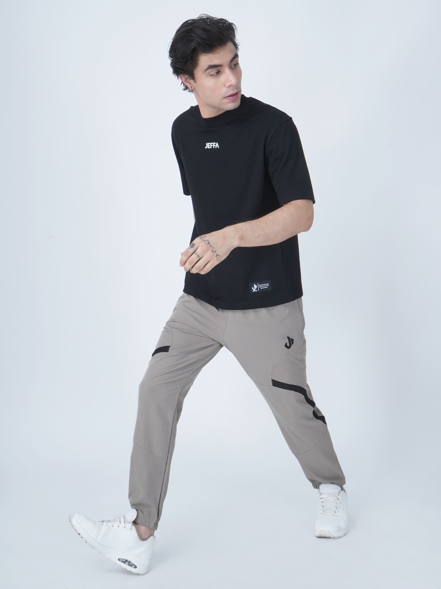 Beige Colour Nylon Jogger