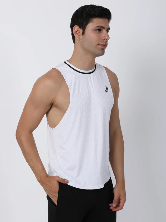 Jeffa PowerCore Deep Cut Vest White