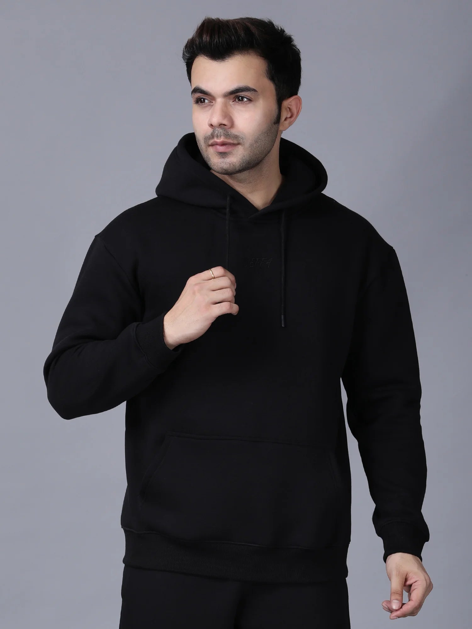 Buy Black Signature Oversized Hoodie For Men – JEFFA