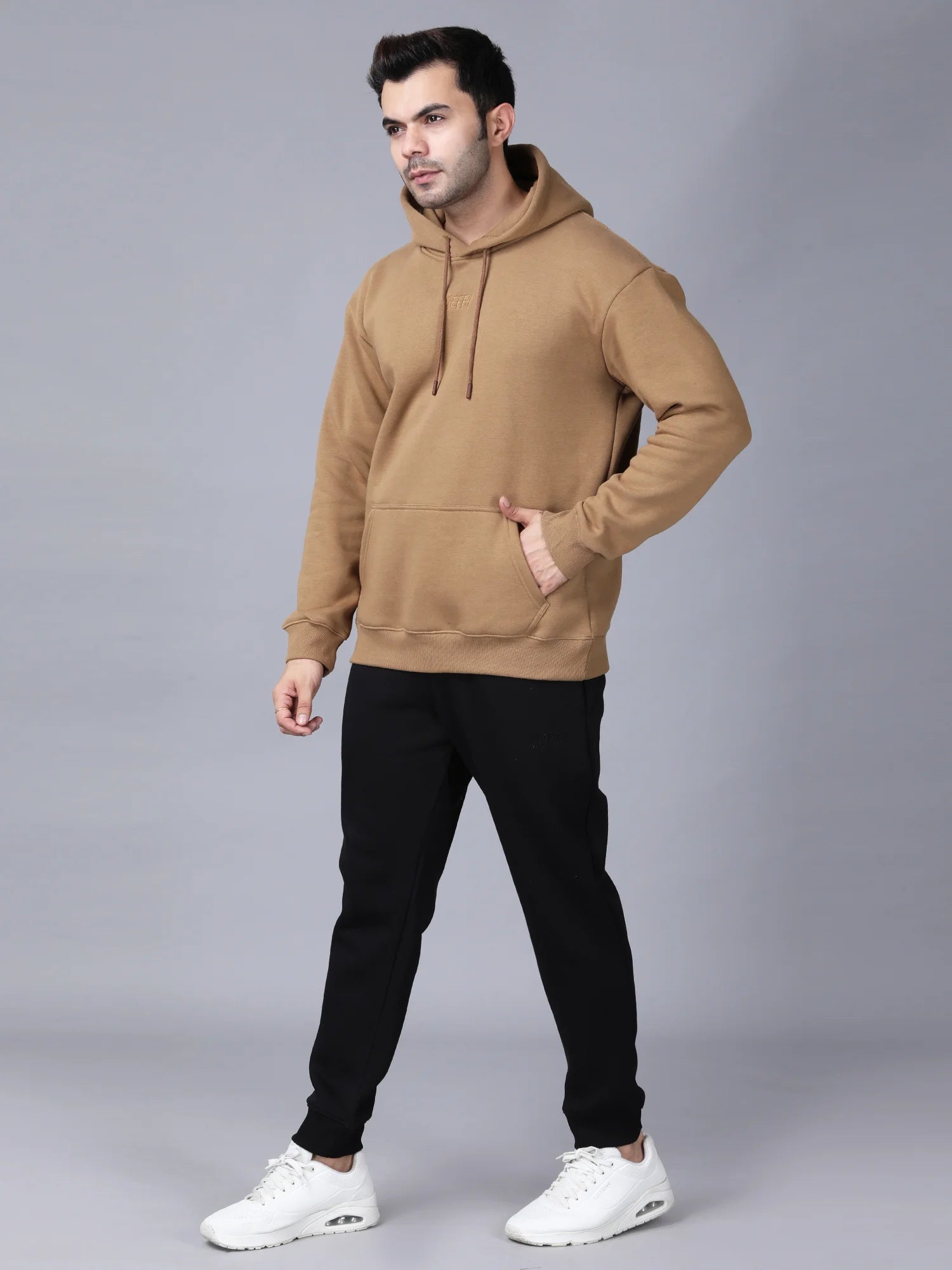 Beige Signature Oversized Hoodie