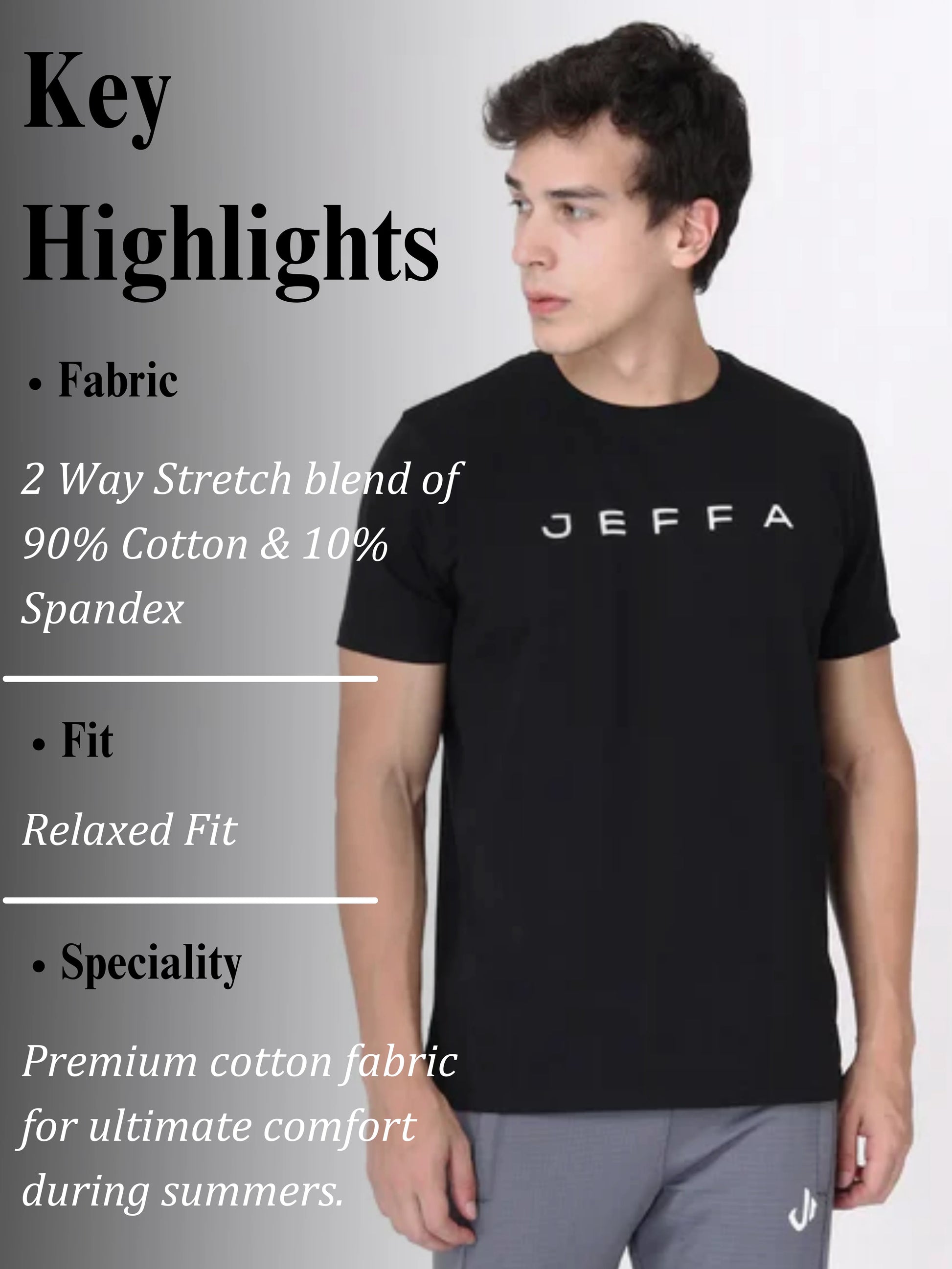 Jeffa Soft Cotton T-shirt Details