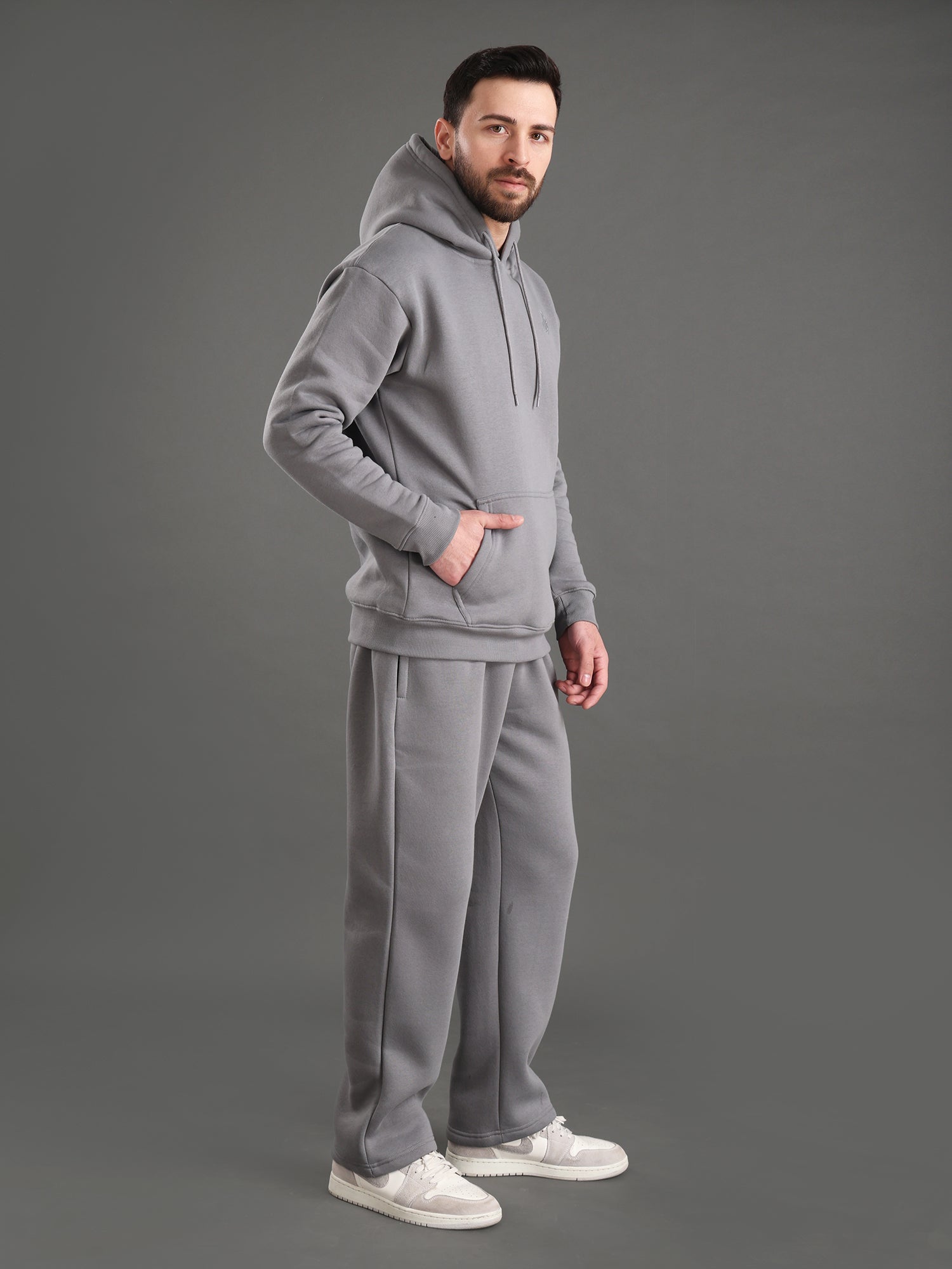 Core Essential Oversized Hoodie (Grey) – JEFFA
