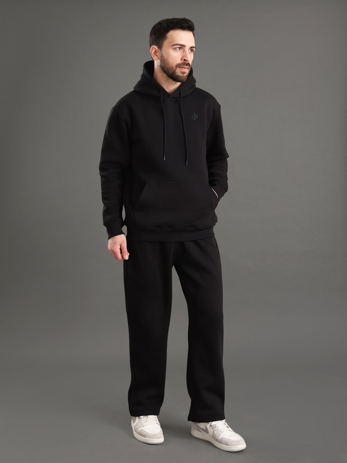 Core Essential Oversized Hoodie ( Black)