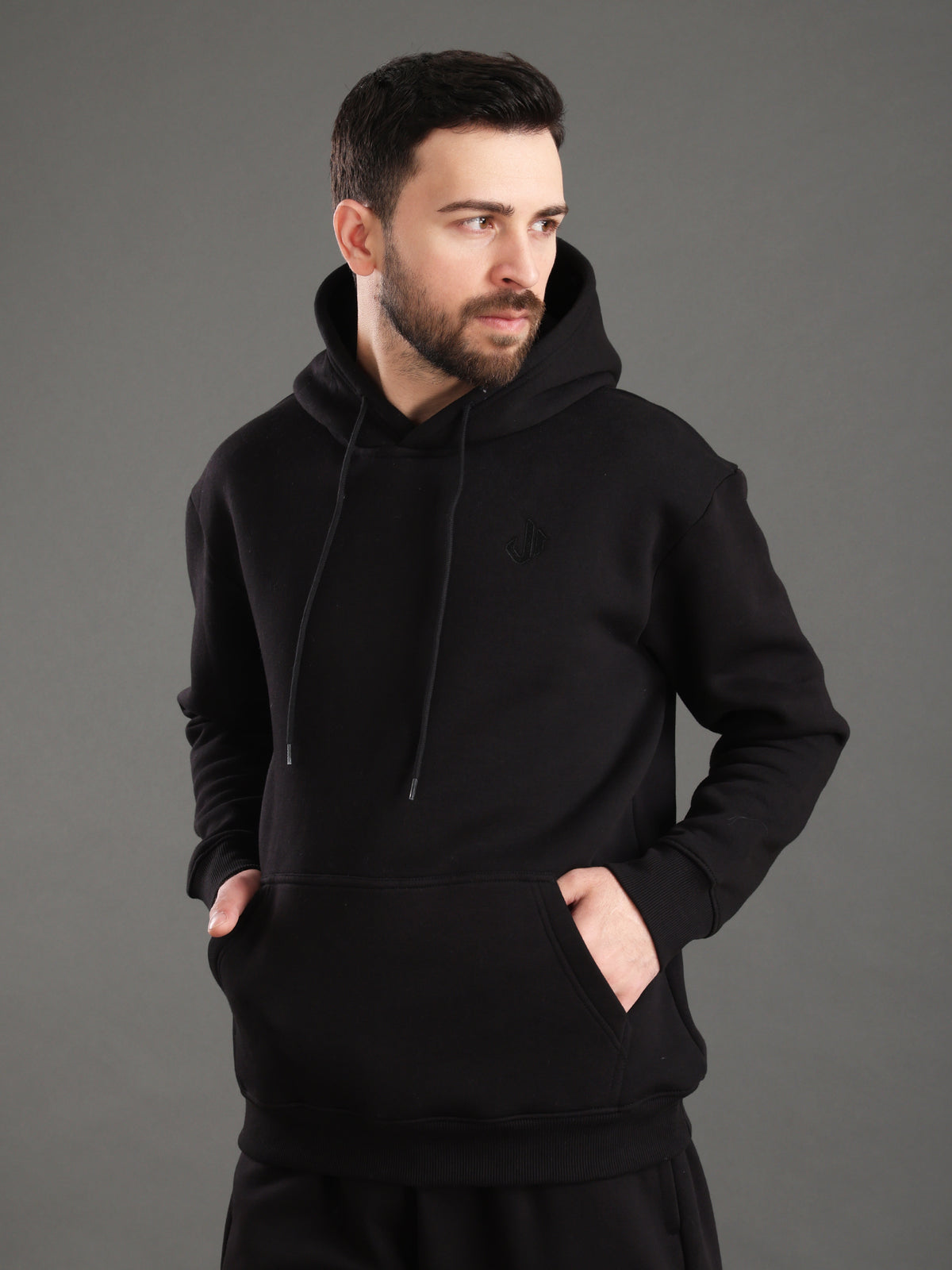 Core Essential Oversized Hoodie ( Black)
