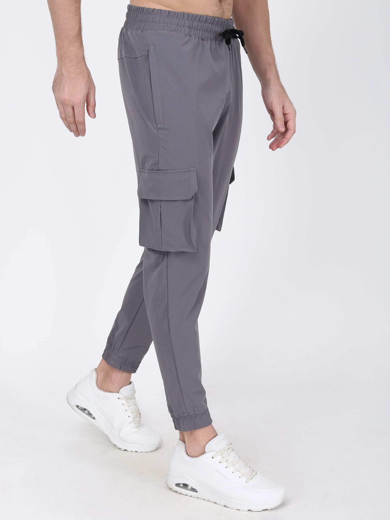 Jeffa Cargo Track Pants in Grey