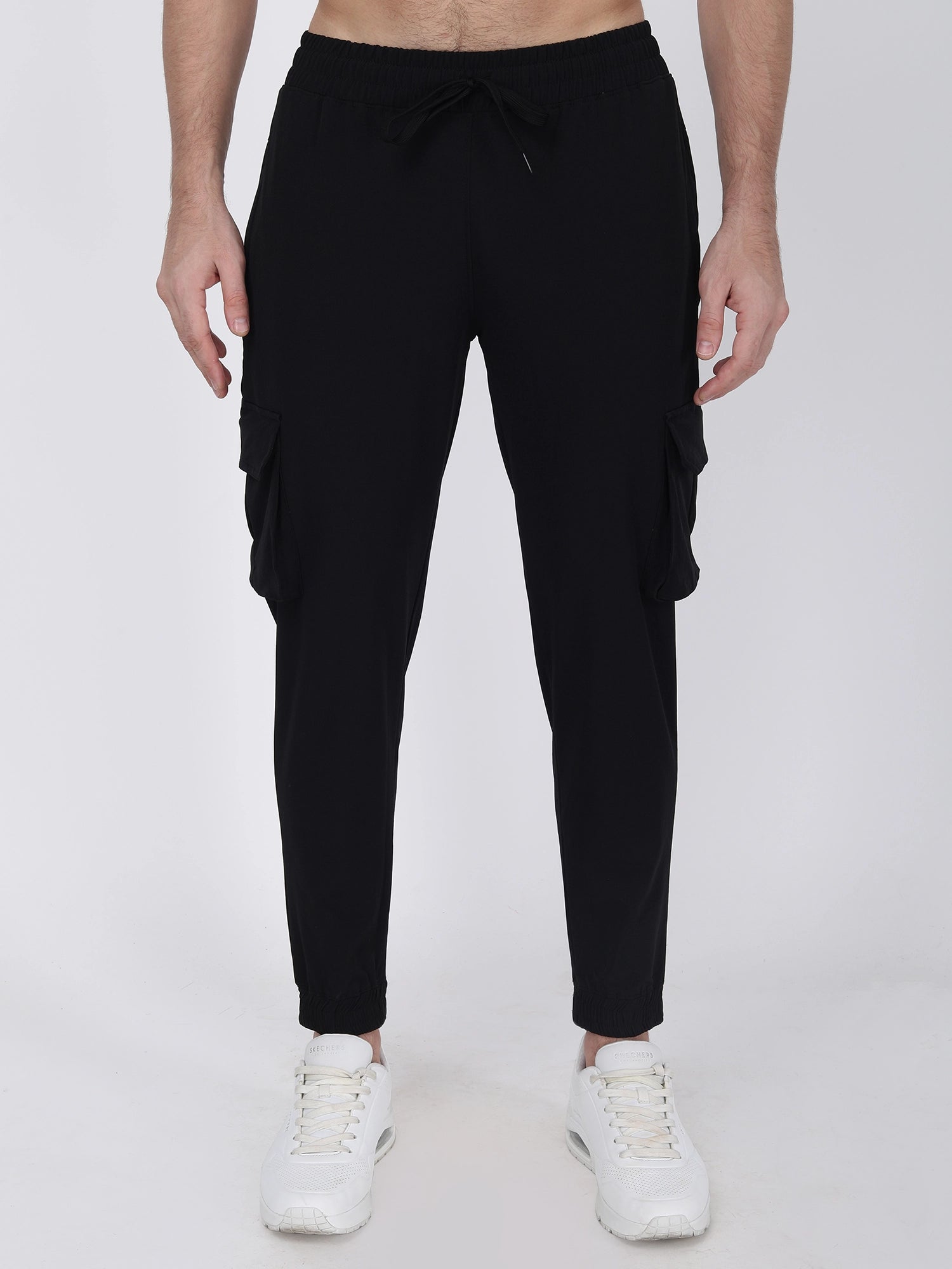 Buy Styli Black Cotton Relaxed Fit Striped Trackpants for Mens Online @  Tata CLiQ