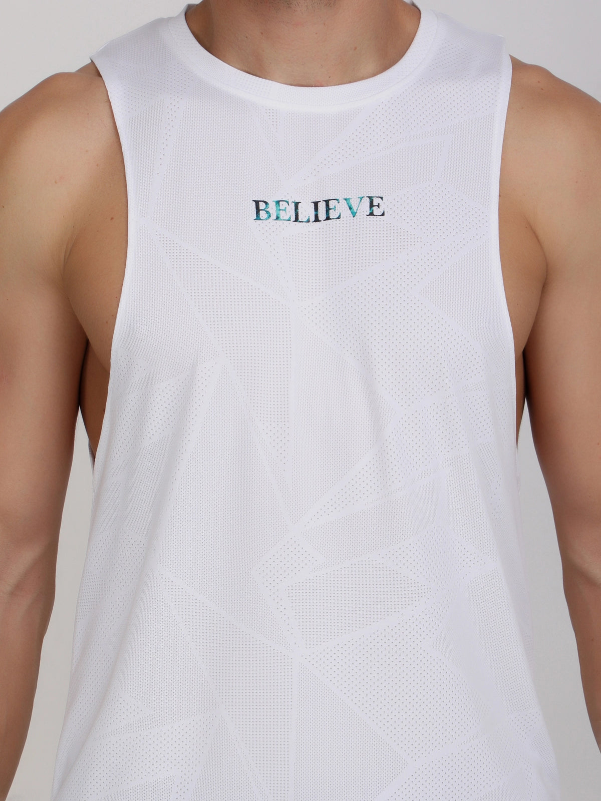White Deep Cut Training Vest
