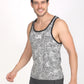 Jeffa Printed Training Vest in Grey
