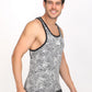 Jeffa Printed Training Vest in Grey