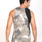 Jeffa Printed Running Vest in Sand