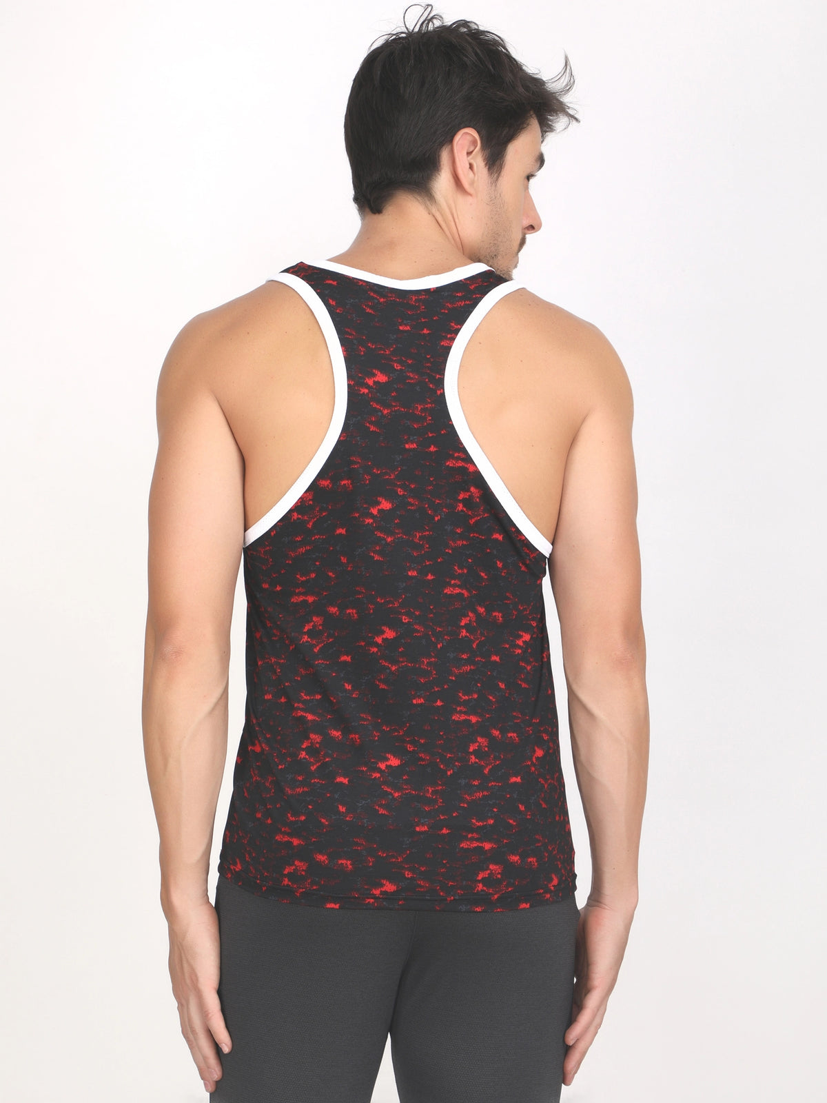 Jeffa Printed Training Vest in Red