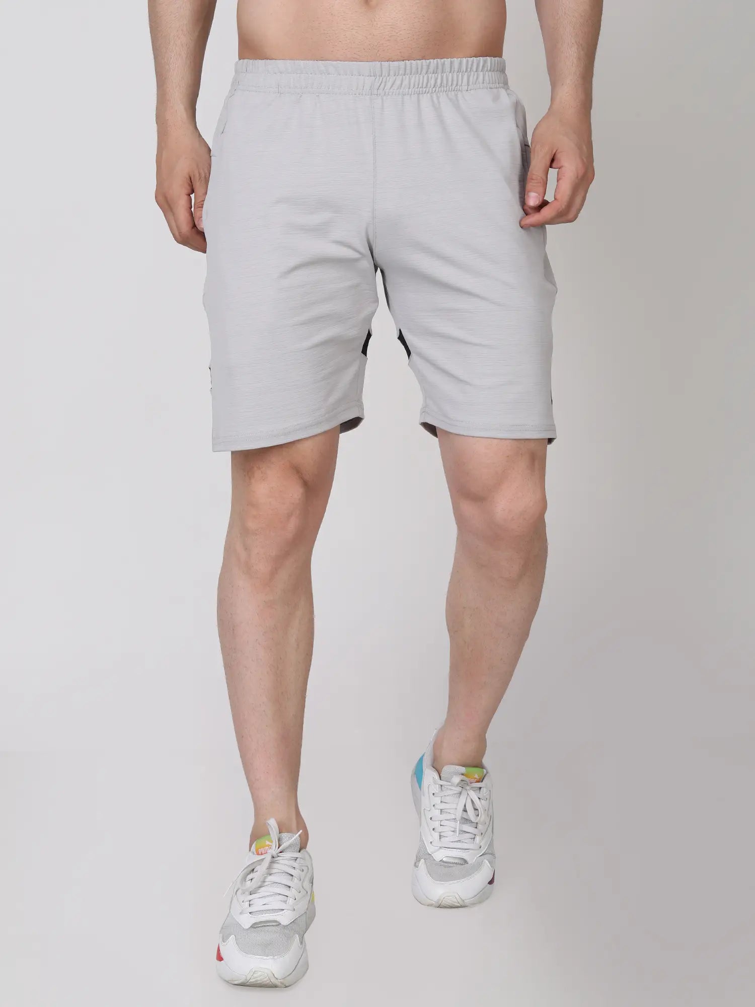 Mens grey top running shorts