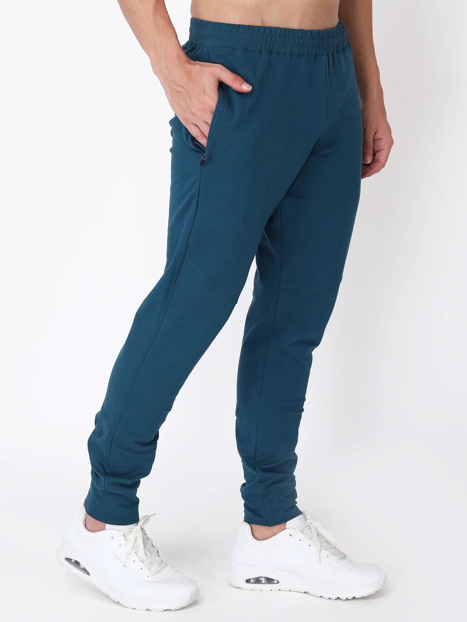 Jeffa Blue Cotton Track Pants