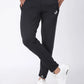 Black Polyester Track Pants