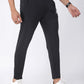 Black Polyester Track Pants
