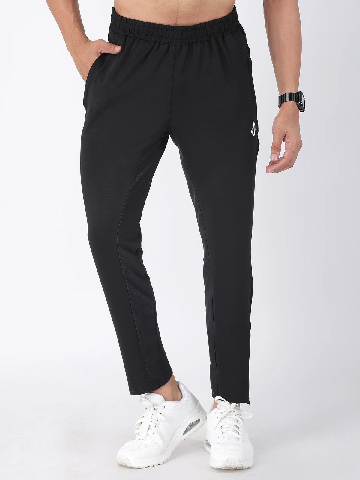 Black Running Track Pants