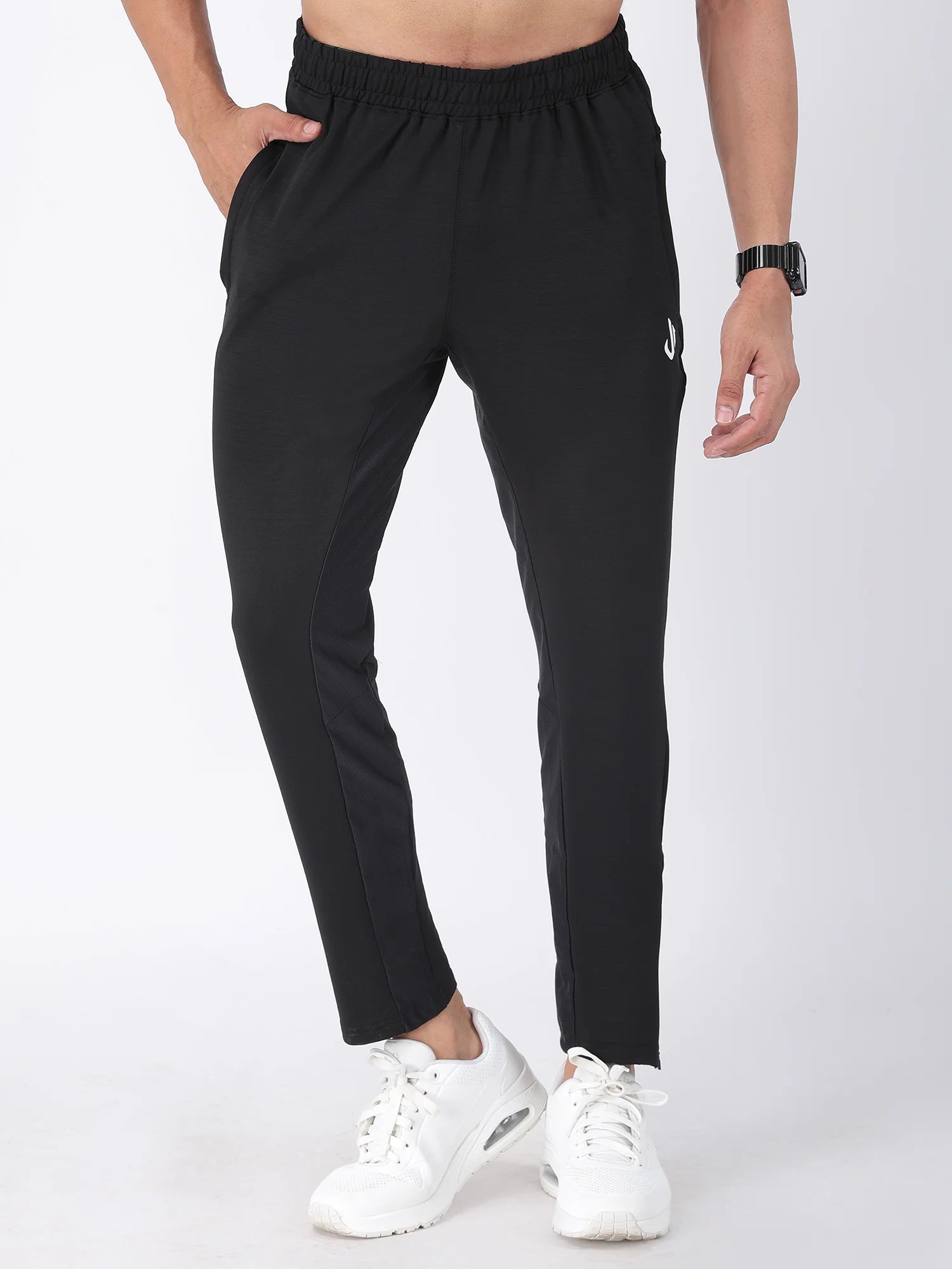 Black Running Track Pants
