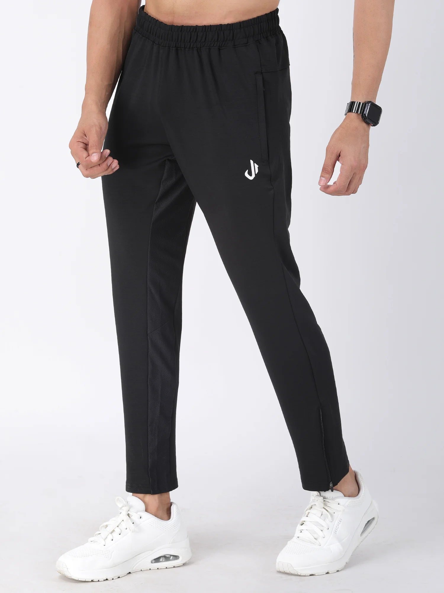 Black Running Track Pants