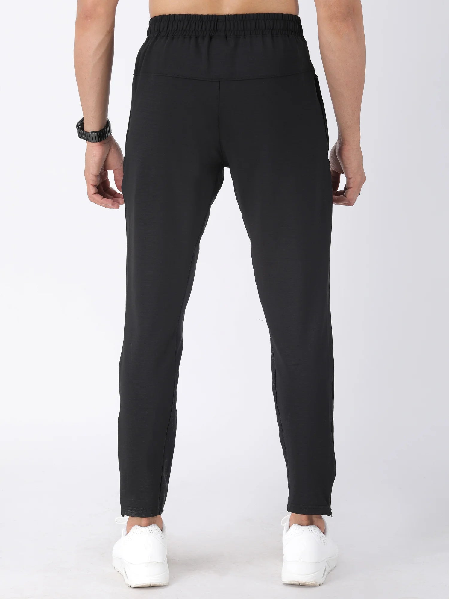 Black Running Track Pants