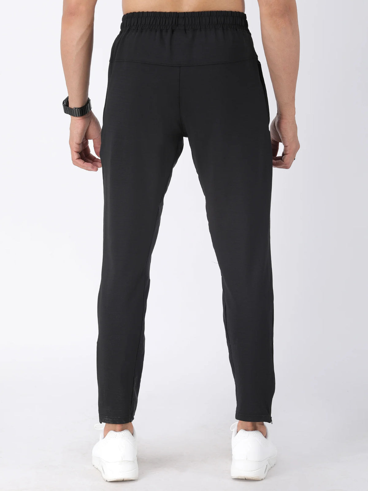 Black Running Track Pants