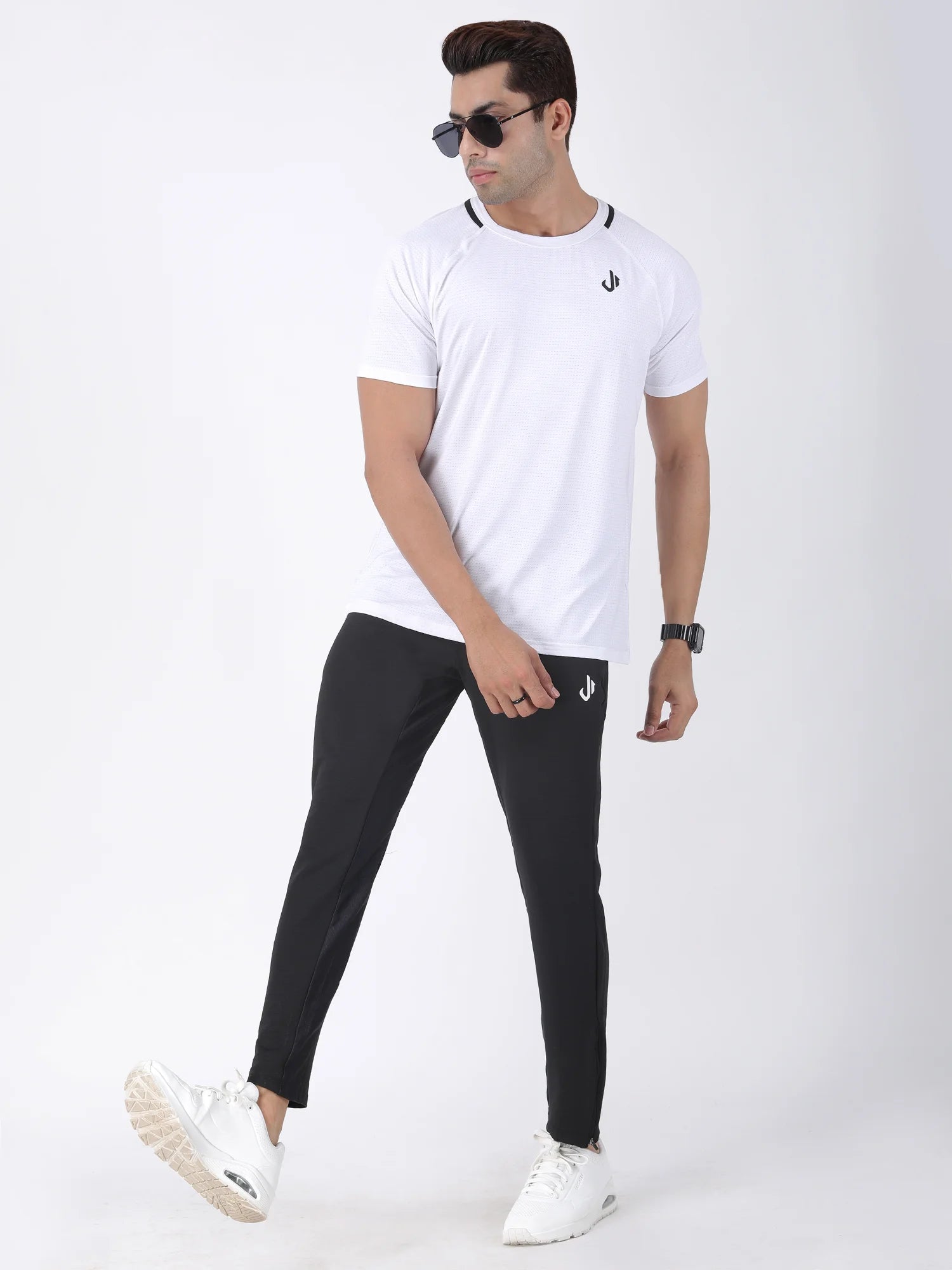 Black Running Track Pants