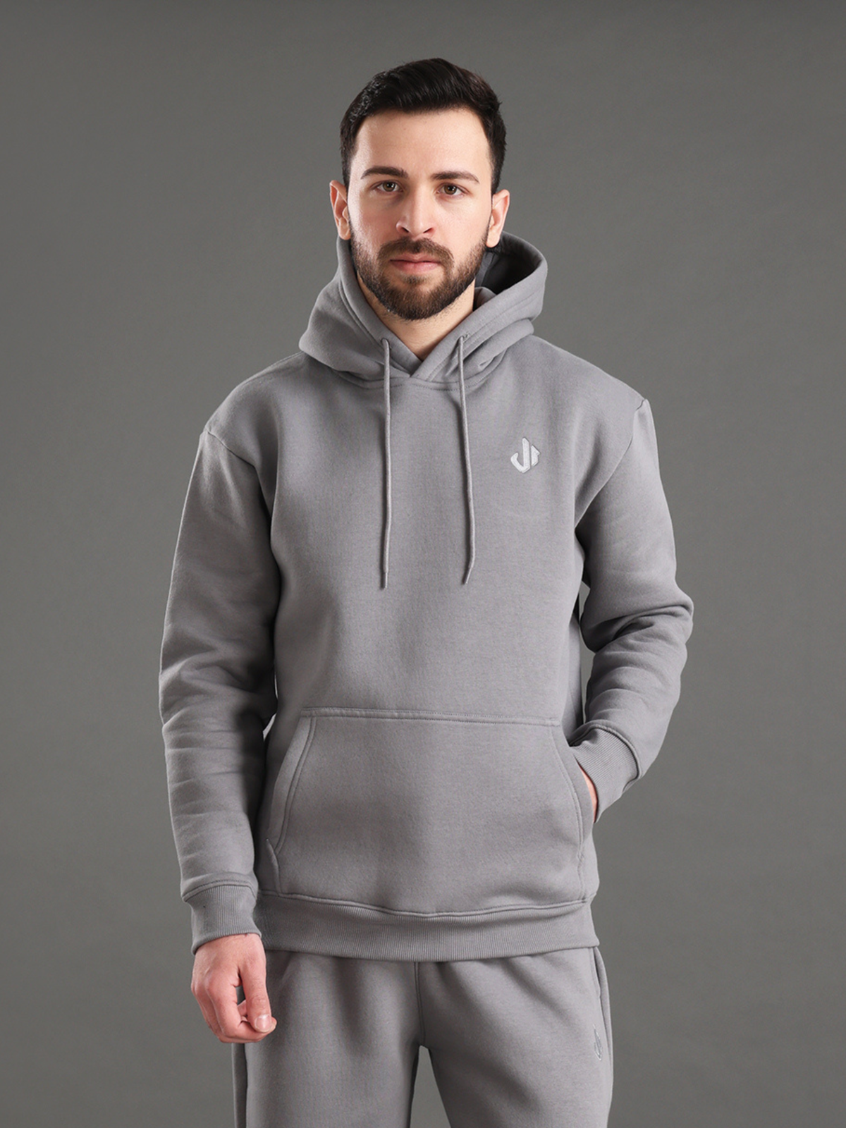 Core Essential Oversized Hoodie (Grey) – JEFFA