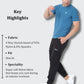 Infographic Highlighting Features of Jeffa Fit Fusion Nylon T-Shirt - Blue