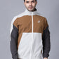 Tan Colour Blocked Nylon Jacket