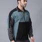 Olive Colour Blocked Nylon Jacket