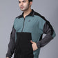 Olive Colour Blocked Nylon Jacket