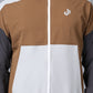 Tan Colour Blocked Nylon Jacket